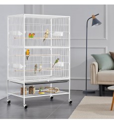 Veľká biela kovová voliéra,...