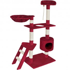 Škrabadlo pro kočky 160 cm, BÉŽOVÉ S PACKAMI